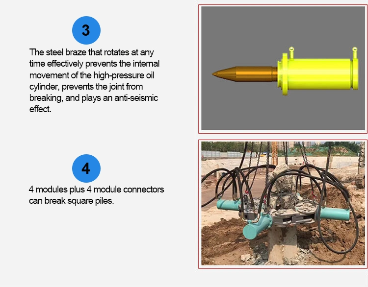 Hydraulic Rock Shattering Machine Concrete Round Piles Head Cutter