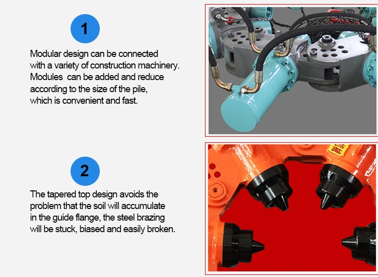 Hydraulic Rock Shattering Machine Concrete Round Piles Head Cutter