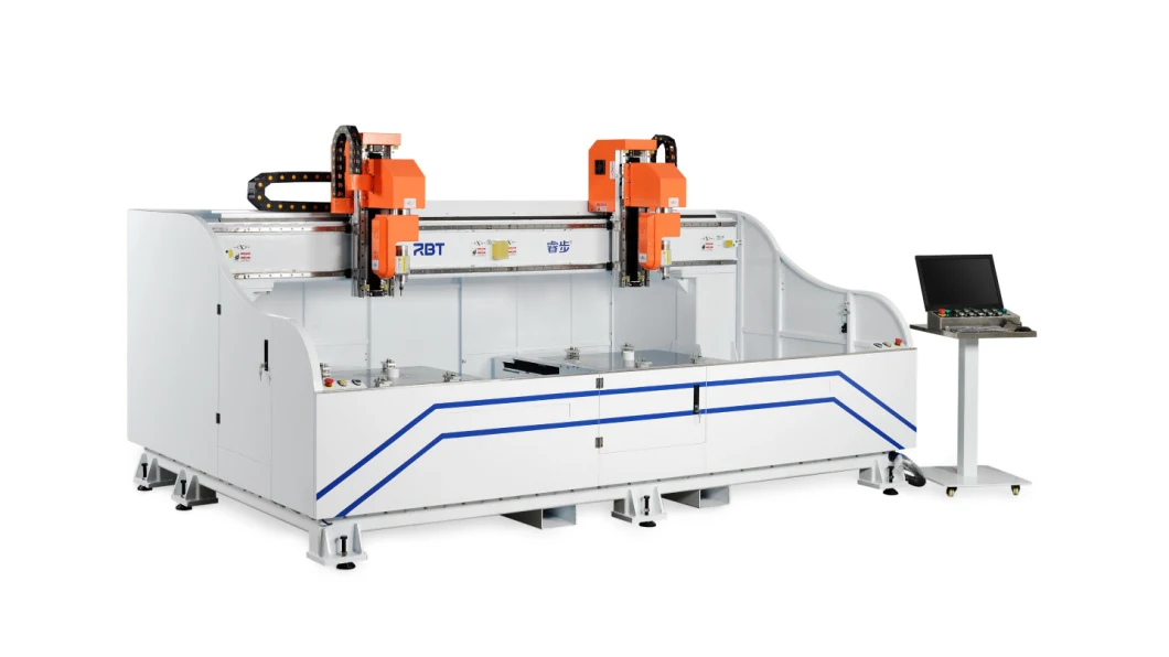 Rbt Double Head CNC Three-Dimensional Cutting Cutting Machine for Travel Bag/Trolly Bag Luggage, Suitcase Punching and Trimming