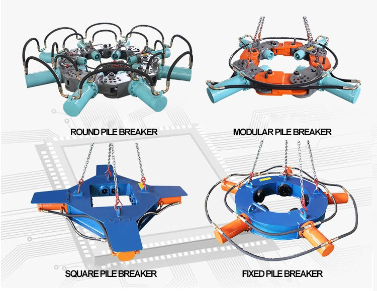 Hydraulic Rock Shattering Machine Concrete Round Piles Head Cutter