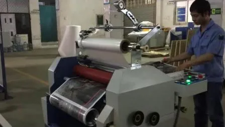 Máquina laminadora Manual de doble cara para cartón, papel de aluminio, impresora plana de plástico, máquina laminadora de bolsas de papel